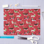 kerstbasset Hond Tissuepapier (Craft)