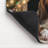 Kerstbassethond in een hondenhok muismat (Hoek)