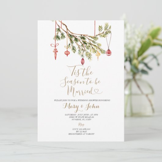 Kerstbassin - Uitnodiging (Staand voorkant)