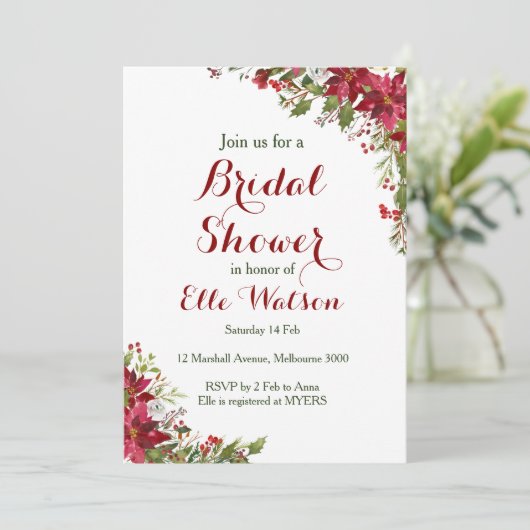 Kerstbassin - Uitnodiging (Staand voorkant)