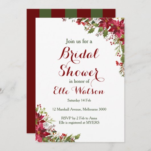 Kerstbassin - Uitnodiging (Voorkant / Achterkant)