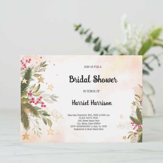 Kerstbassin - Uitnodiging (Staand voorkant)