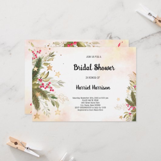 Kerstbassin - Uitnodiging (Voorkant / Achterkant in situ)