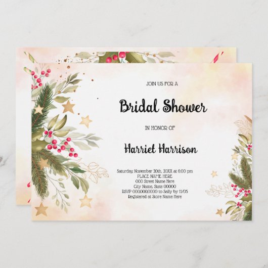 Kerstbassin - Uitnodiging (Voorkant / Achterkant)