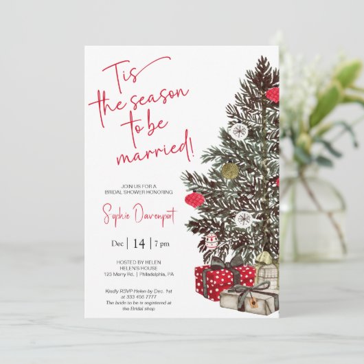 Kerstbassin - Uitnodiging (Staand voorkant)