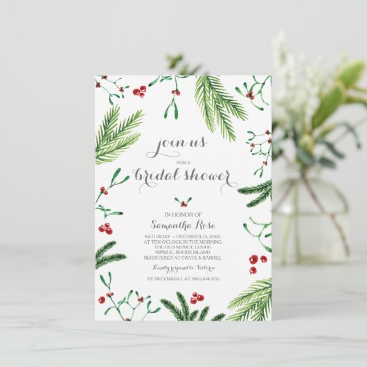 Kerstbassin - Uitnodiging (Staand voorkant)