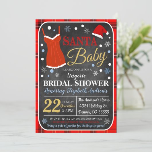 Kerstbassin - Uitnodiging (Staand voorkant)