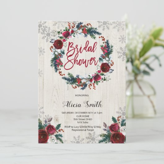 Kerstbassin - Uitnodiging (Staand voorkant)