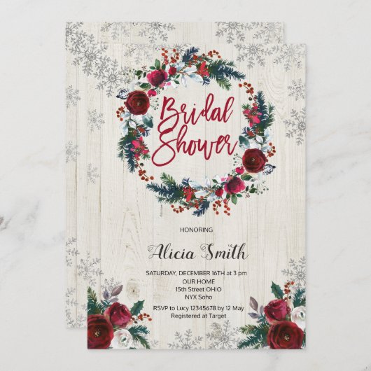 Kerstbassin - Uitnodiging (Voorkant / Achterkant)