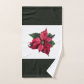 Kerstbathroomset, Poinsettia Patroon Bad Handdoek (Handdoek)