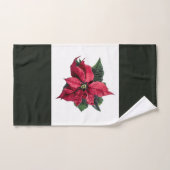 Kerstbathroomset, Poinsettia Patroon Bad Handdoek (Handdoek)