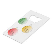 KerstBaubals Creditkaart Flessenopener (Voorkant Gekanteld)