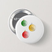 KerstBaubals Ronde Button 5,7 Cm (Voorkant /achterkant)