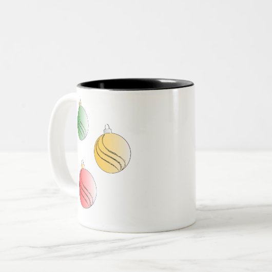 KerstBaubals Tweekleurige Koffiemok (Voorkant links)