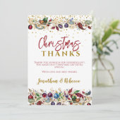 KerstBauble Bedankkaart (Staand voorkant)