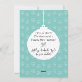 KerstBauble Italiaans Greyhound Dog Silhouette Feestdagenkaart (Achterkant)