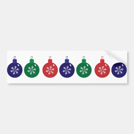 KerstBaubles Bumpersticker (Voorkant)