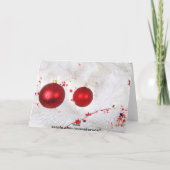 KerstBaubles Feestdagen Kaart (Achterkant)
