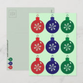 KerstBaubles Feestdagenkaart (Voorkant / Achterkant)