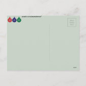 KerstBaubles Feestdagenkaart (Achterkant)