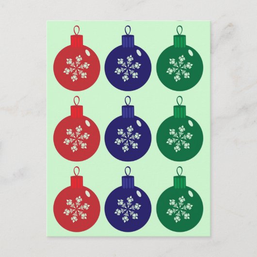 KerstBaubles Feestdagenkaart (Voorkant)