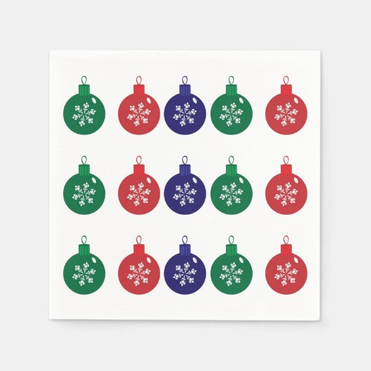 KerstBaubles Paper Napkin Servetten (Voorkant)