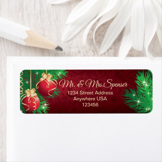 KerstBaubles Pine Stars Etiket (Insitu)