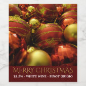 KerstBaubles Wijnlabel Wijn Etiket (Enkel label)