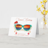 kerstbeach tropische zonnebril kaart (Gele Bloem)