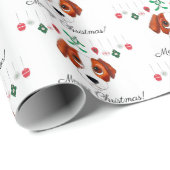 kerstbeagle cadeaupapier (Rol Hoek)
