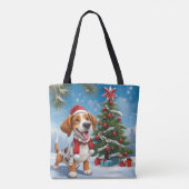 kerstbeagle Dog Tote Bag (Achterkant)