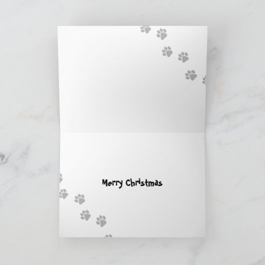 kerstbeagle feestdagen kaart (Binnen)