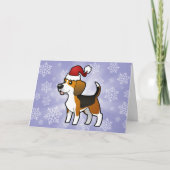 kerstbeagle feestdagen kaart (Voorkant)