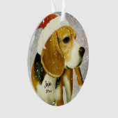 Kerstbeagle, Kerstmanhondenornament Ornament (voorkant)