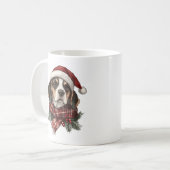 kerstbeagle koffiemok (Voorkant links)