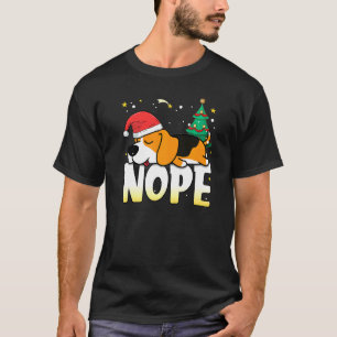 Kerstbeagle Nope Lazy Dog jongens Kleding T-shirt