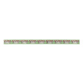 Kerstbeagle puppies Satin Ribbon Satijnen Lint (Voorkant)