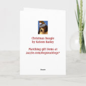 Kerstbeagle Puppy Feestdagen Kaart (Achterkant)