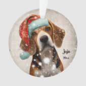 Kerstbeagle, Santa Dog Ornament (voorkant)