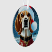 Kerstbeagle, Santa Dog Ornament (voorkant)