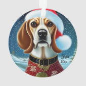 Kerstbeagle, Santa Dog Ornament (achterkant)