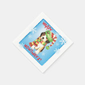 kerstbeagle servet (Hoek)