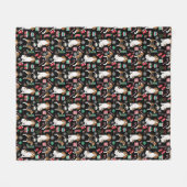 kerstbeagle Throw Blanket Fleece Deken (Voorkant (Horizontaal))