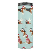 kerstbeagles Blue Thermal Tumbler Thermosbeker (Achterkant)
