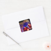 Kerstbeardie Vierkante Sticker (Envelop)