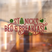 Kerstbed en ontbijtbedrijf van Sinterklaas Raamsticker (Vel 2)