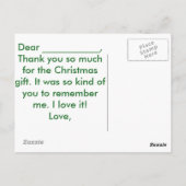 Kerstbedankjes kunnen gepersonaliseerd worden briefkaart (Achterkant)