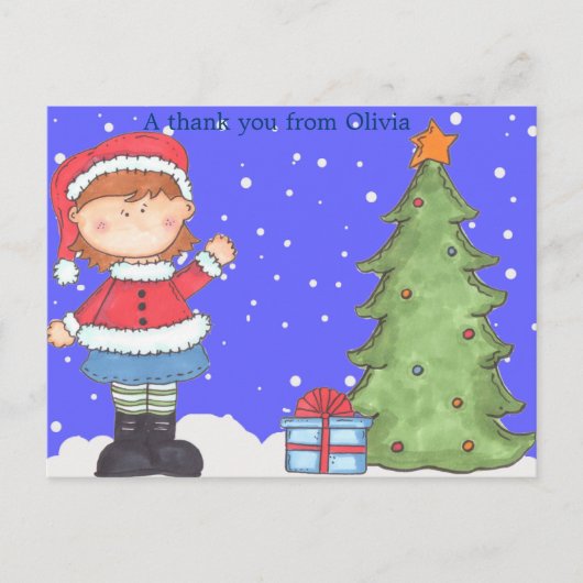 Kerstbedankjes kunnen gepersonaliseerd worden briefkaart (Voorkant)