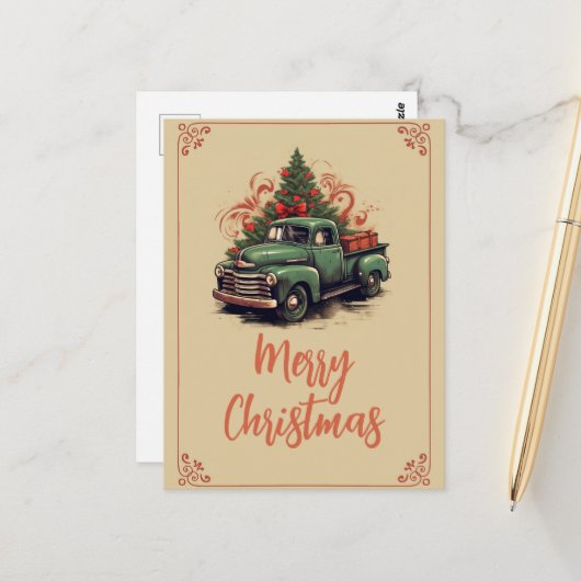 kerstbedekking briefkaart (Voorkant / Achterkant in situ)