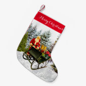  kerstbedekking en slee/retroscoop kleine kerstsok (Voorkant (Hangend))